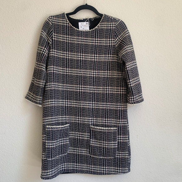 ZARA Plaid Shift Dress – NWT - Picture 1 of 8